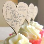 Love Bird Cupcake Toppers (24) - Custom Cupcake..